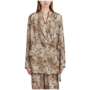 UMA Wang, Jassen, Dames, Veelkleurig, S, Khloe Jas van Viscose en Cupro