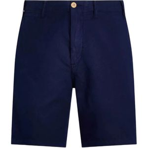 Ralph Lauren, Korte broeken, Heren, Blauw, W32, Katoen, Klassieke Fit Shorts