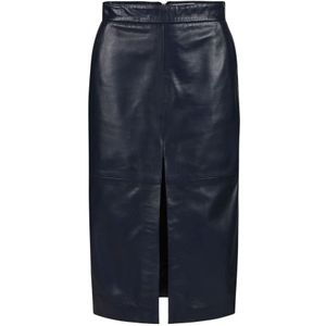 Iceberg, Rokken, Dames, Blauw, L, Leer, Longuette Rok