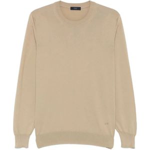 Fay, Sweatshirts & Hoodies, Heren, Beige, L, Stijlvolle Heren Sweatshirt in Licht Woestijn