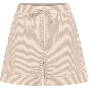Saint Tropez, Korte broeken, Dames, Beige, XL, Katoen, Bruine Suiker Cropped Shorts & Knickers