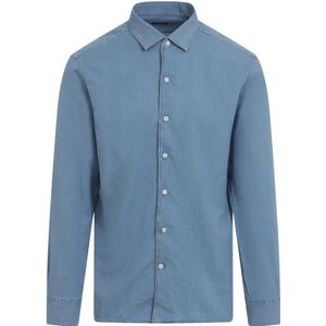 Ermenegildo Zegna, Overhemden, Heren, Blauw, M, Katoen, Casual Katoenen Overhemd voor Mannen