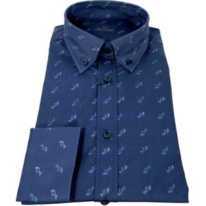 Paul & Shark, Overhemden, Heren, Blauw, 2Xl, Katoen, Cotton Poplin Overhemd