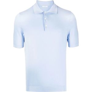 Malo, Tops, Heren, Blauw, L, Katoen, Heldere Blauwe Polo Shirt Casual Uitje