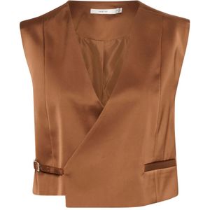 Gestuz, Jassen, Dames, Bruin, L, Sorrel Horse Vest Blouse