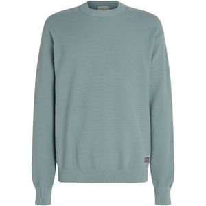 Calvin Klein, Truien, Heren, Blauw, L, Katoen, Clear Blue Sweater Katoen Bouclé