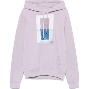 Lanvin, Sweatshirts & Hoodies, Heren, Paars, M, Katoen, Cotton Jersey Hoodie Sweater