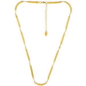 Dansk Copenhagen, Accessoires, Dames, Geel, ONE Size, Vergulde Twisted Herringbone Ketting