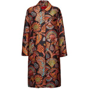 La DoubleJ, Mantels, Dames, Veelkleurig, S, Polyester, Opulente Swing-Cut Jas