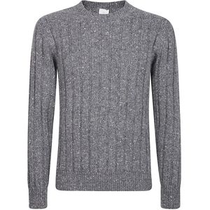 Eleventy, Truien, Heren, Grijs, L, Wol, Cashmere Wool Crewneck Trui