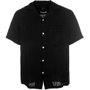 Portuguese Flannel, Overhemden, Heren, Zwart, 2Xl, Linnen, Linnen overhemd met kraag