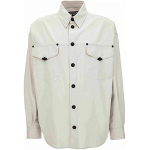 Versace Jeans Couture, Overhemden, Heren, Grijs, XL, Overhemden