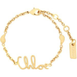 Chloé, Accessoires, Dames, Geel, ONE Size, Metalen Charme Armband met Haaksluiting