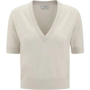 Jacob Cohën, Truien, Dames, Wit, L, Kasjmier, Luxe Cashmere V-Neck Sweater