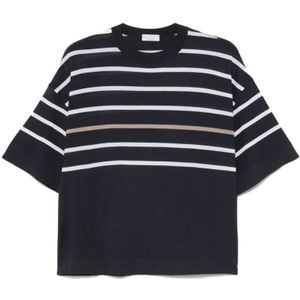 Brunello Cucinelli, Tops, Dames, Blauw, M, Stijlvolle Sweater voor Mannen