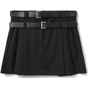 Sofie Schnoor, Rokken, Dames, Zwart, XS, Polyester, Ranisw Rok met Riem in Zwart