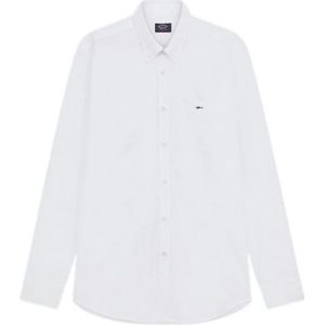 Paul & Shark, Overhemden, Heren, Wit, L, Katoen, Shirt met logo-detail