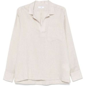 PT Torino, Overhemden, Heren, Beige, XL, Crème Overhemd met Amandel Beige Details