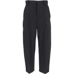 Isabel Marant, Broeken, Dames, Grijs, S, Wol, Wollen Rosabela Broek