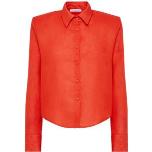 MVP wardrobe, Blouses & Shirts, Dames, Rood, S, Linnen, Zuma Shirt