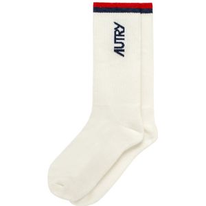 Autry, Ondergoed, unisex, Wit, M, Katoen, Wit Katoenen Logo Ondergoed