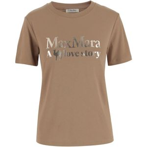 Max Mara, Tops, Dames, Bruin, L, Elegante Kameeljas