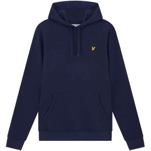 Lyle & Scott, Sweatshirts & Hoodies, Heren, Blauw, M, Katoen, Navy Pullover Hoodie