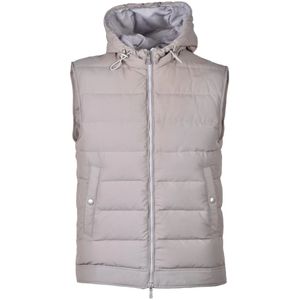 Eleventy, Jassen, Heren, Blauw, M, Wol, Gewatteerd Dons Gilet