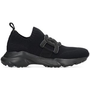Tod's, Schoenen, Dames, Zwart, 40 EU, Ronde Neus Slip-On Sneakers