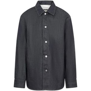 Jil Sander, Overhemden, Heren, Zwart, M, Katoen, Klassiek Katoenen Overhemd voor Mannen