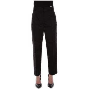 Tommy Hilfiger, Broeken, Dames, Zwart, 2Xl, Katoen, Rechte broek