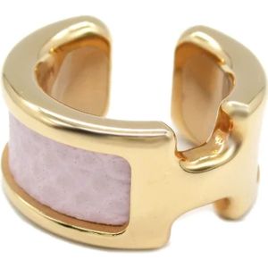 Hermès Vintage, Pre-owned, Dames, Roze, ONE Size, Leer, Pre-owned Leather earrings