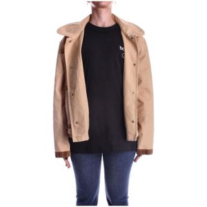 Fay, Jassen, Dames, Beige, L, Katoen, Beige Katoenen Jas