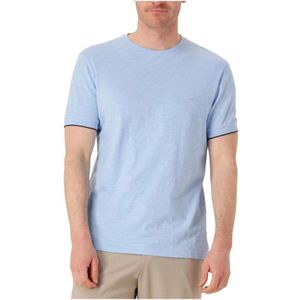 Genti, Tops, Heren, Blauw, M, Lichtblauw T-shirt voor heren