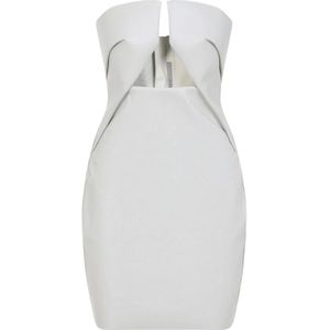 Rick Owens, Kleedjes, Dames, Grijs, S, Katoen, Elegante Grijze Jurk