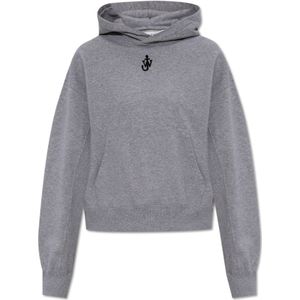 JW Anderson, Sweatshirts & Hoodies, Dames, Grijs, M, Katoen, Logo Sweatshirt