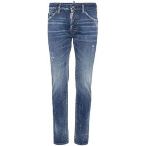 Dsquared2, Jeans, Heren, Blauw, L, Katoen, Stijlvolle Broeken