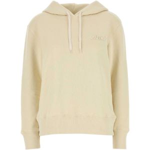 Autry, Sweatshirts & Hoodies, Dames, Beige, M, Katoen, Crème Katoen Hoofd Dames Sweatshirt