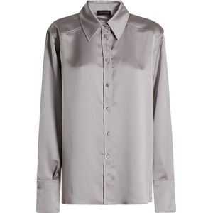 Andamane, Blouses & Shirts, Dames, Grijs, S, Denim, Stijlvolle Denimjas voor Vrouwen