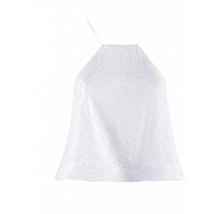 Nenette, Tops, Dames, Wit, S, Polyester, Paillet Polyester Top