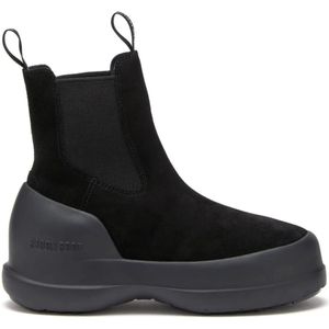 Moon Boot, Schoenen, Dames, Zwart, 41 EU, Suède, Luna Chelsea Boots