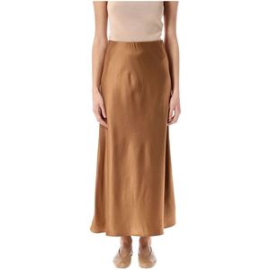 By Malene Birger, Rokken, Dames, Bruin, M, Polyester, Elastische Taille A-Lijn Rok