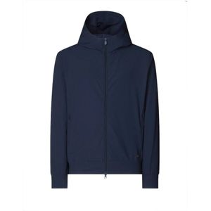 Save The Duck, Jassen, Heren, Blauw, 2Xl, Blauwe Luiz Hoody Jas met Rits