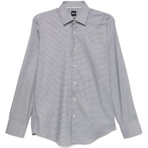 Hugo Boss, Overhemden, Heren, Zwart, 5Xl, Katoen, Regular Fit Katoenen Overhemd