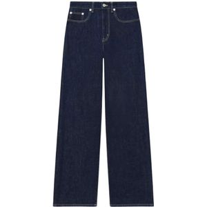 Kenzo, Jeans, Dames, Blauw, W28, Katoen, Navy Logo Jeans