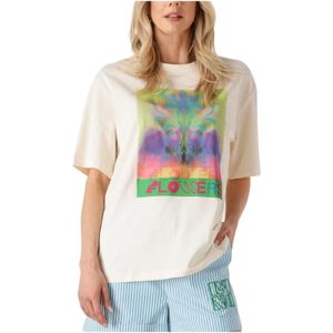 Refined Department, Tops, Dames, Veelkleurig, M, Katoen, Maggy Wit T-shirt voor Vrouwen