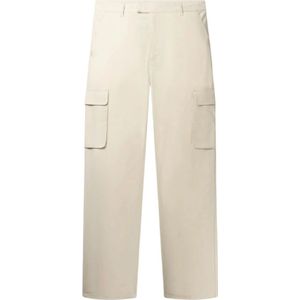 Daily Paper, Broeken, Heren, Beige, L, Linnen, Relaxte Linnen Cargo Broek Beige