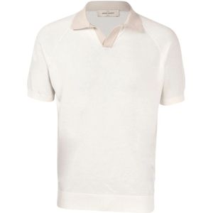 Gran Sasso, Tops, Heren, Beige, 3Xl, Ecru Polo Shirt