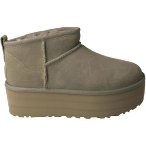 Ugg, Schoenen, Dames, Groen, 39 EU, Wol, Groene Platform Klassieke Mini Laars