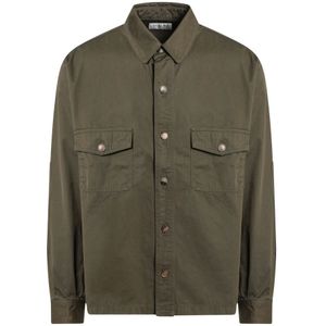 Saint Laurent, Overhemden, Heren, Groen, L, Lange mouwen overhemd